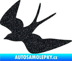 Samolepka Vlaštovka 001 levá Ultra Metalic černá