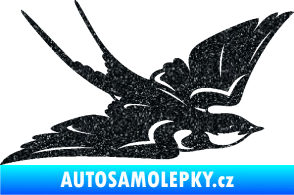 Samolepka Vlaštovka 002 pravá Ultra Metalic černá