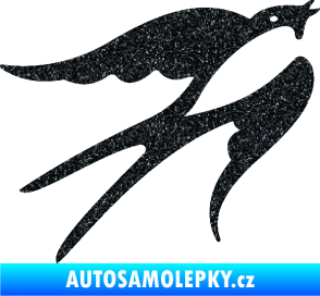 Samolepka Vlaštovka 003 pravá Ultra Metalic černá