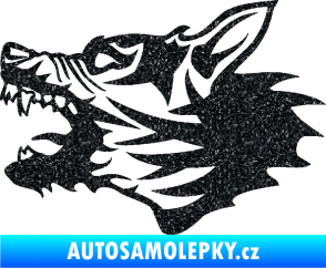 Samolepka Vlk 003 levá Ultra Metalic černá