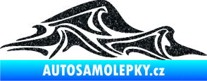 Samolepka Vlny 002 pravá moře Ultra Metalic černá