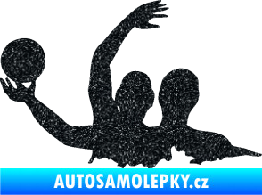 Samolepka Vodní pólo 001 levá Ultra Metalic černá