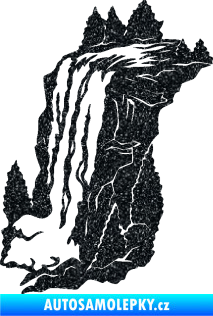 Samolepka Vodopád levá krajina Ultra Metalic černá