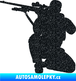 Samolepka Voják 010 levá sniper Ultra Metalic černá