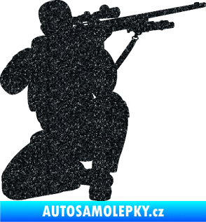 Samolepka Voják 010 pravá sniper Ultra Metalic černá