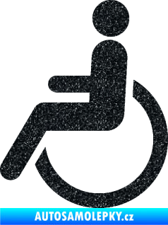 Samolepka Vozíčkář 002 invalida - levá Ultra Metalic černá