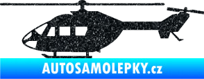 Samolepka Vrtulník 001 levá helikoptéra Ultra Metalic černá