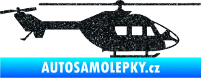 Samolepka Vrtulník 001 pravá helikoptéra Ultra Metalic černá