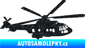Samolepka Vrtulník 003 pravá helikoptéra Ultra Metalic černá