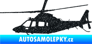 Samolepka Vrtulník 004 levá helikoptéra Ultra Metalic černá