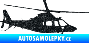 Samolepka Vrtulník 004 pravá helikoptéra Ultra Metalic černá