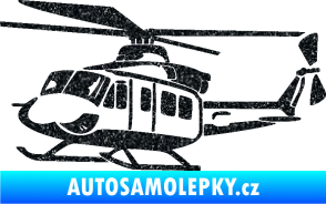Samolepka Vrtulník 010 levá helikoptéra Ultra Metalic černá