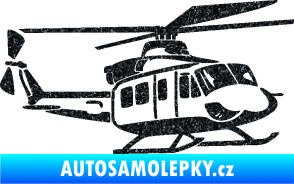 Samolepka Vrtulník 010 pravá helikoptéra Ultra Metalic černá