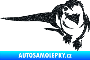 Samolepka Vydra 001 levá Ultra Metalic černá