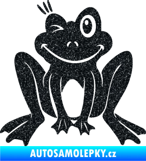 Samolepka Žába 010 levá mrkající Ultra Metalic černá