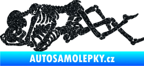 Samolepka Zamilované kostry 001 levá láska až za hrob Ultra Metalic černá