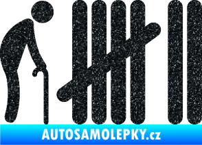 Samolepka Zářezy 005  Ultra Metalic černá