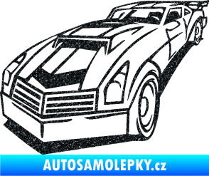 Samolepka Závodní auto 003 levá Ultra Metalic černá