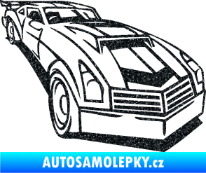 Samolepka Závodní auto 003 pravá Ultra Metalic černá