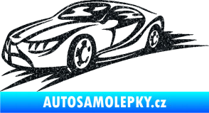 Samolepka Závodní auto 007 levá Ultra Metalic černá