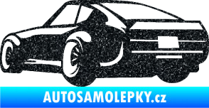 Samolepka Závodní auto 009 levá Ultra Metalic černá
