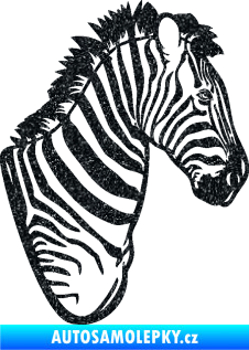 Samolepka Zebra 001 pravá hlava Ultra Metalic černá