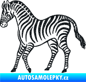 Samolepka Zebra 002 levá Ultra Metalic černá