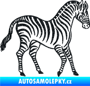 Samolepka Zebra 002 pravá Ultra Metalic černá