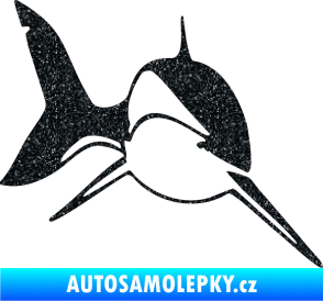 Samolepka Žralok 004 pravá Ultra Metalic černá
