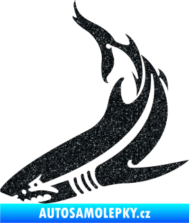Samolepka Žralok 005 levá Ultra Metalic černá