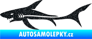Samolepka Žralok 006 levá Ultra Metalic černá