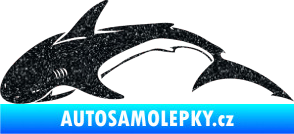 Samolepka Žralok 007 levá Ultra Metalic černá