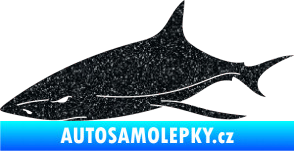 Samolepka Žralok 008 levá Ultra Metalic černá