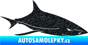 Samolepka Žralok 008 pravá Ultra Metalic černá