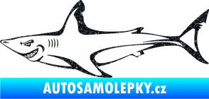 Samolepka Žralok 009 levá Ultra Metalic černá