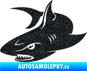 Samolepka Žralok 012 levá Ultra Metalic černá