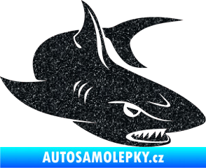 Samolepka Žralok 012 pravá Ultra Metalic černá