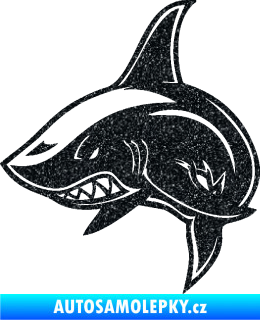 Samolepka Žralok 013 levá Ultra Metalic černá