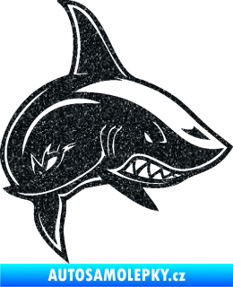 Samolepka Žralok 013 pravá Ultra Metalic černá
