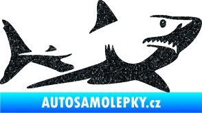 Samolepka Žralok 015 pravá Ultra Metalic černá