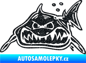 Samolepka Žralok levá Ultra Metalic černá