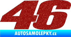 Samolepka 46 Valentino Rossi jednobarevná Ultra Metalic červená