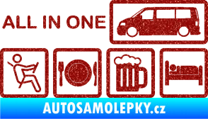 Samolepka All in one 003 nápis multifunkční vůz Ultra Metalic červená