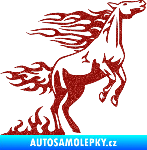 Samolepka Animal flames 001 pravá kůň Ultra Metalic červená