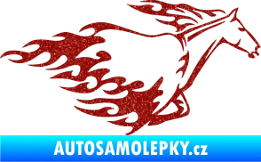 Samolepka Animal flames 003 pravá kůň Ultra Metalic červená