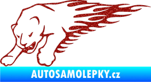Samolepka Animal flames 020 levá puma Ultra Metalic červená