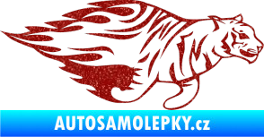 Samolepka Animal flames 021 pravá tygr Ultra Metalic červená