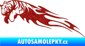 Samolepka Animal flames 022 levá tygr Ultra Metalic červená