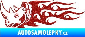 Samolepka Animal flames 025 levá nosorožec Ultra Metalic červená