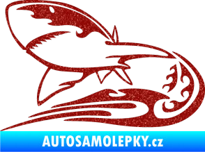 Samolepka Animal flames 041 levá žralok Ultra Metalic červená